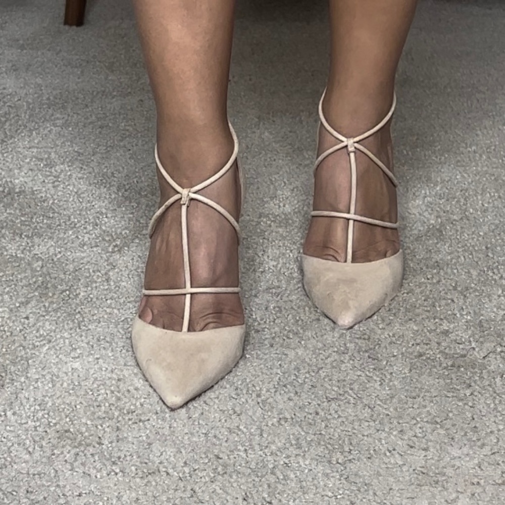 Suede Zara heels pumps